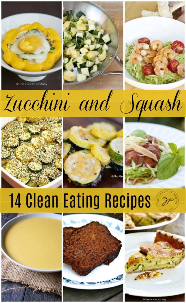 zucchi and squash recipes collage