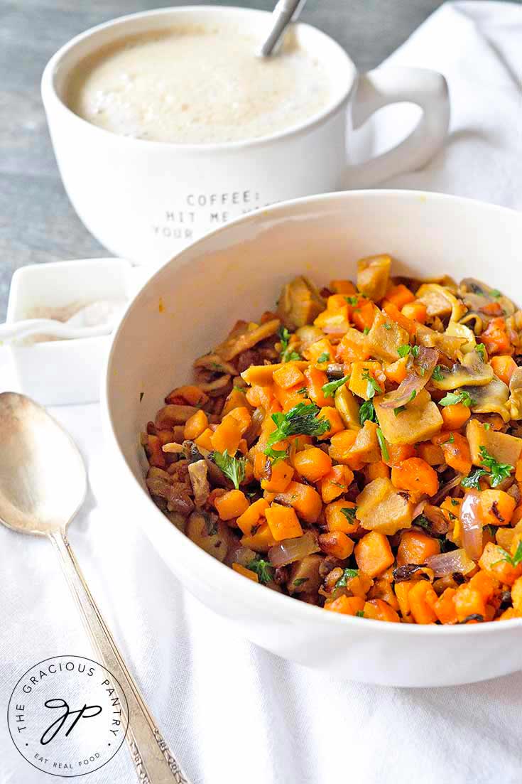 Sweet Potato Breakfast Scramble With Seitan