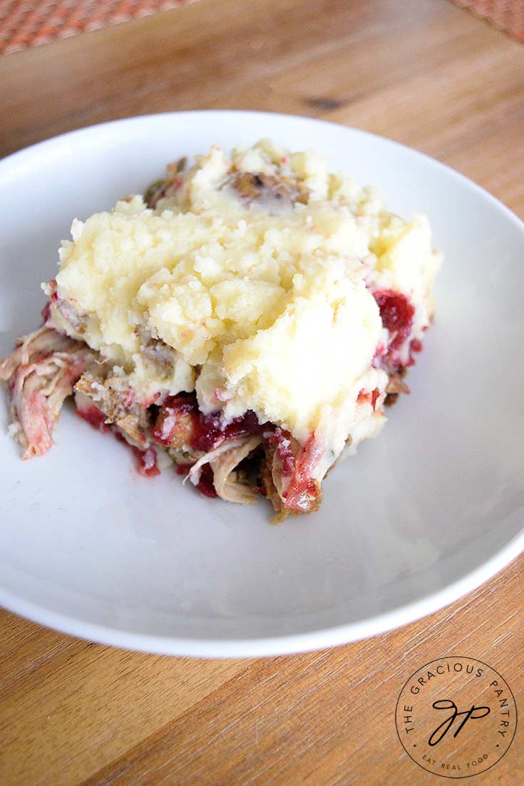 Easy Shepherd's Pie cut and served.