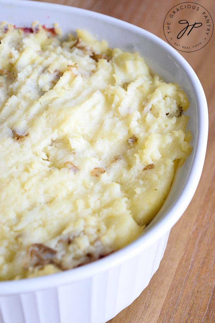 Easy Shepherd's Pie fresh out of a hot oven and ready to serve.