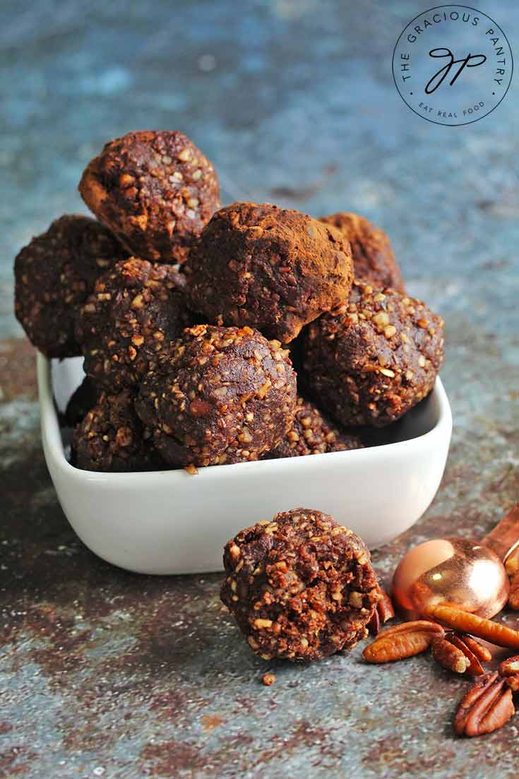 A whole food, Rum Balls Recipe for the holidays!