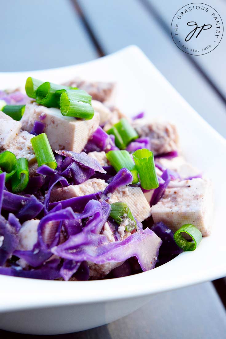 This vegan Chinese tofu stir fry recipe is not only great for lunch or dinner, but it also makes a tasty breakfast too. It features tofu seasoned with Chinese five spice!