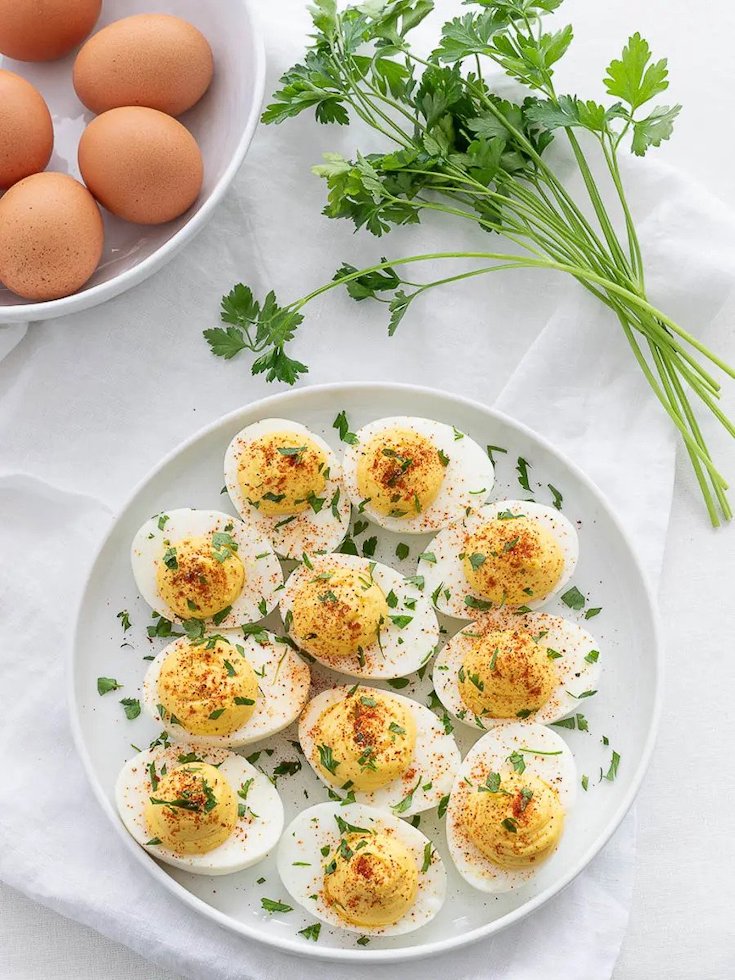 Classic Keto Deviled Eggs in this guide to 15 Clean Eating Easter Recipes