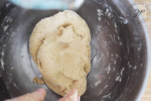 Adjust dough with water or flour as needed to reach the correct consistency of new play dough.