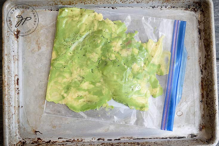 Option two for freezing avocados is to mash them.