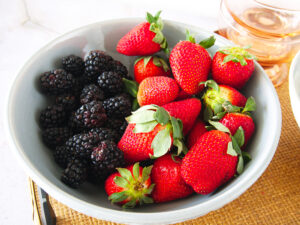 A bowl of mixed berries.