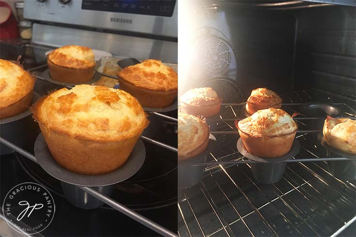 Popovers baking in the oven.