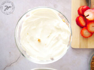 More yogurt on top of the granola layer.