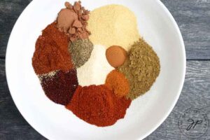 Step one is to add all the spices for this Chili Spice Recipe to a mixing bowl.