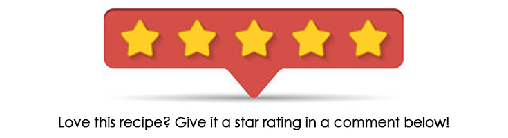 Image depicting 5-star rating. Image text says, Love this recipe? Give it a star rating in a comment below.