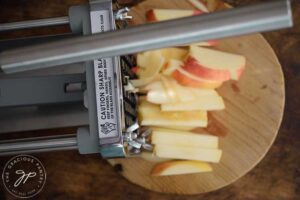 step-2- Cut your apples into fries.