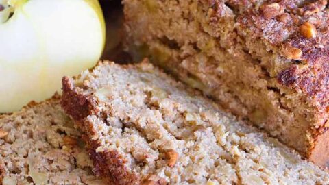Apple Bread sliced and ready to serve.