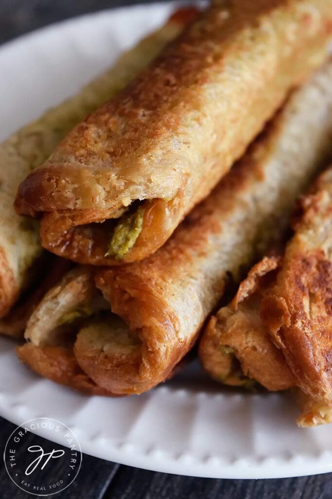 And up close view of these Grilled Cheese Roll Ups Recipe With Pesto.
