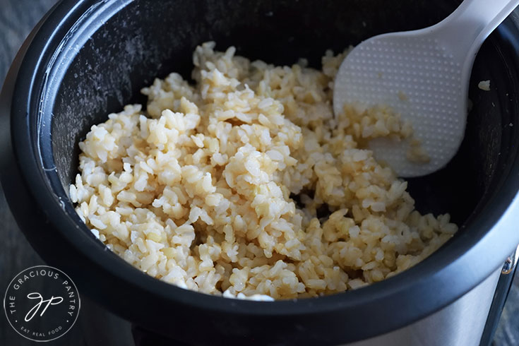 The finished Sticky Brown Rice.