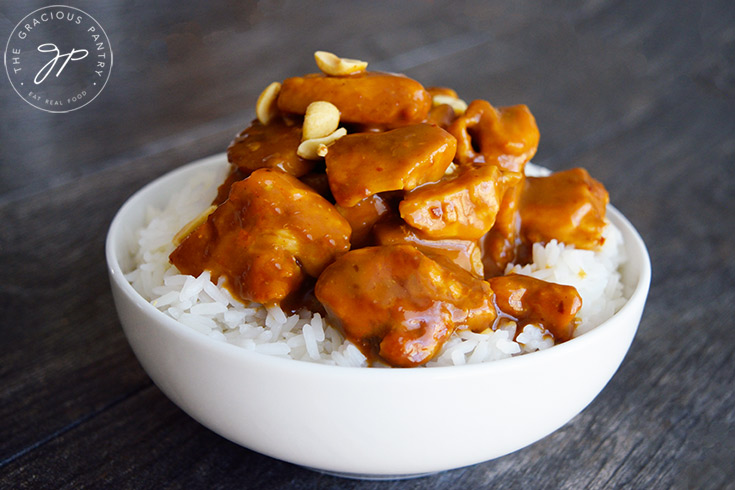 The finished Peanut Butter Chicken Recipe.