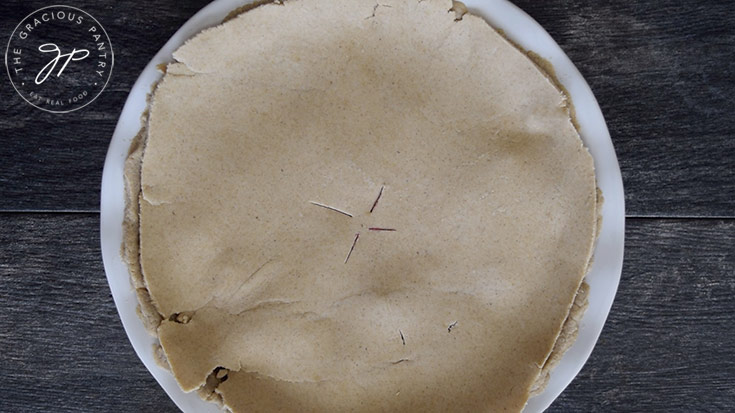 The vents cut into the top crust for this Blueberry Pie Recipe.