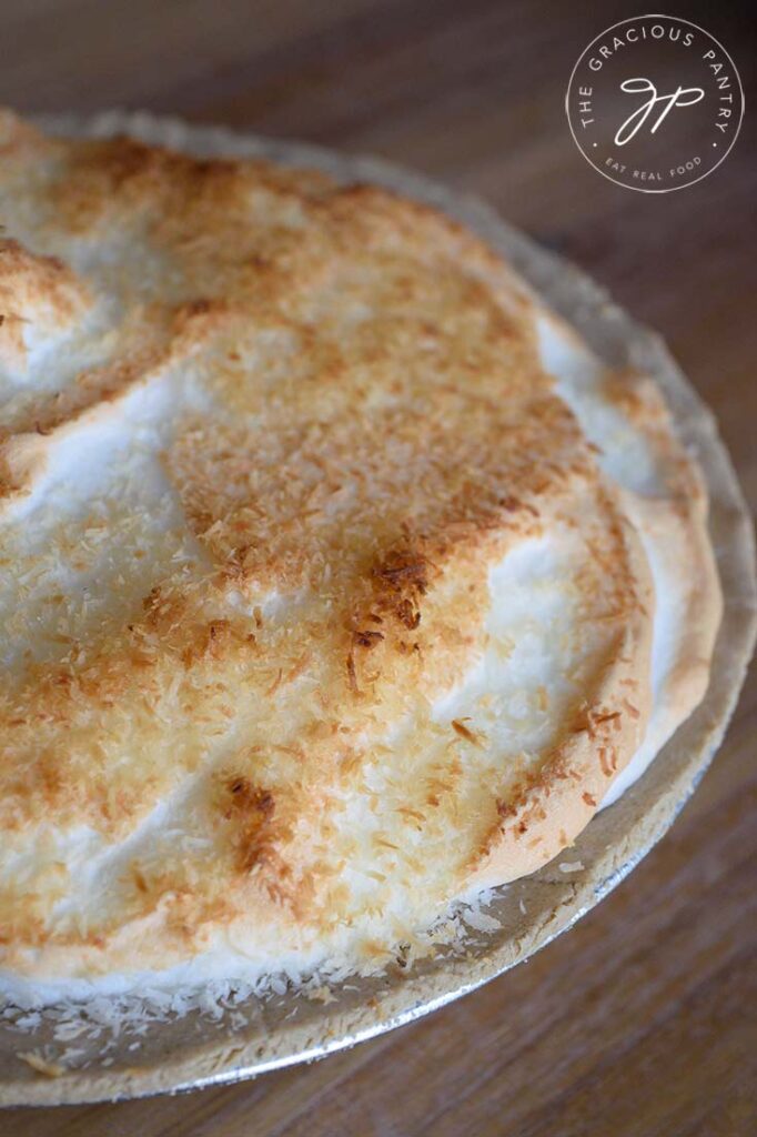 A side angle on a whole, Coconut Meringue Pie.