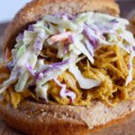Carolina Gold BBQ Chicken Sandwiches Recipe (Instant Pot + Frozen Chicken!)