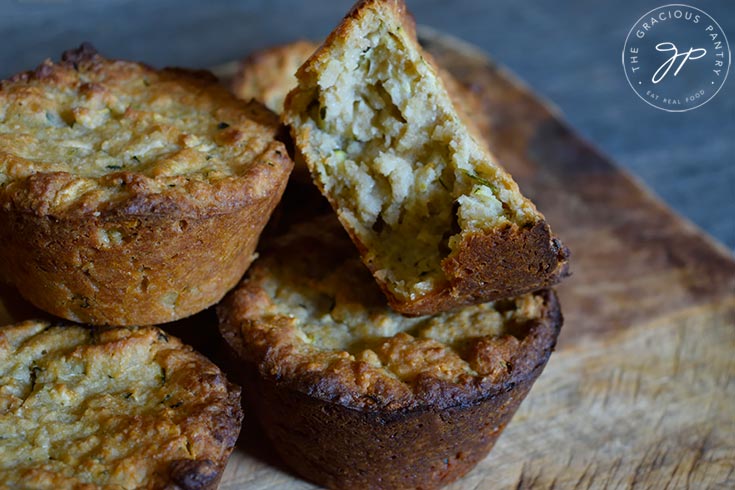 The finished zucchini muffins.