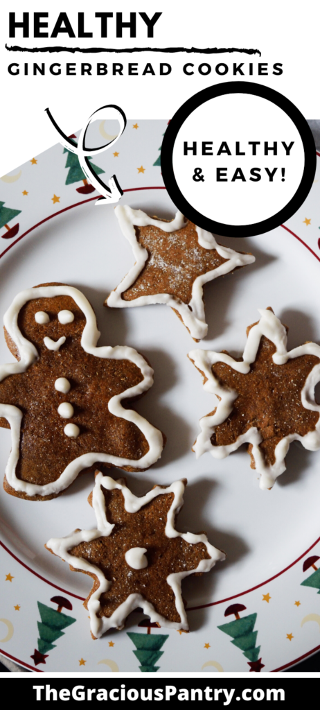 Healthy Gingerbread Cookies Recipe Pinterest Graphic