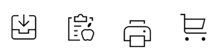 Meal Plan Navigation icons graphic.