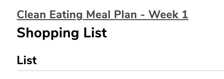 Meal Plan Navigation graphic for returning from shopping cart to meal plan.