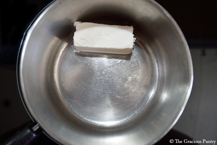 Butter melting in a pot.