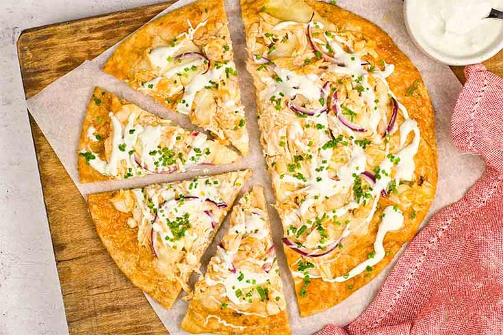 Buffalo Chicken Pizza For One