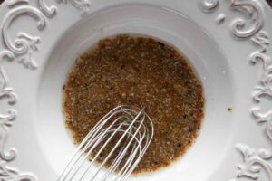 Seasoning sauce mixed in a bowl.