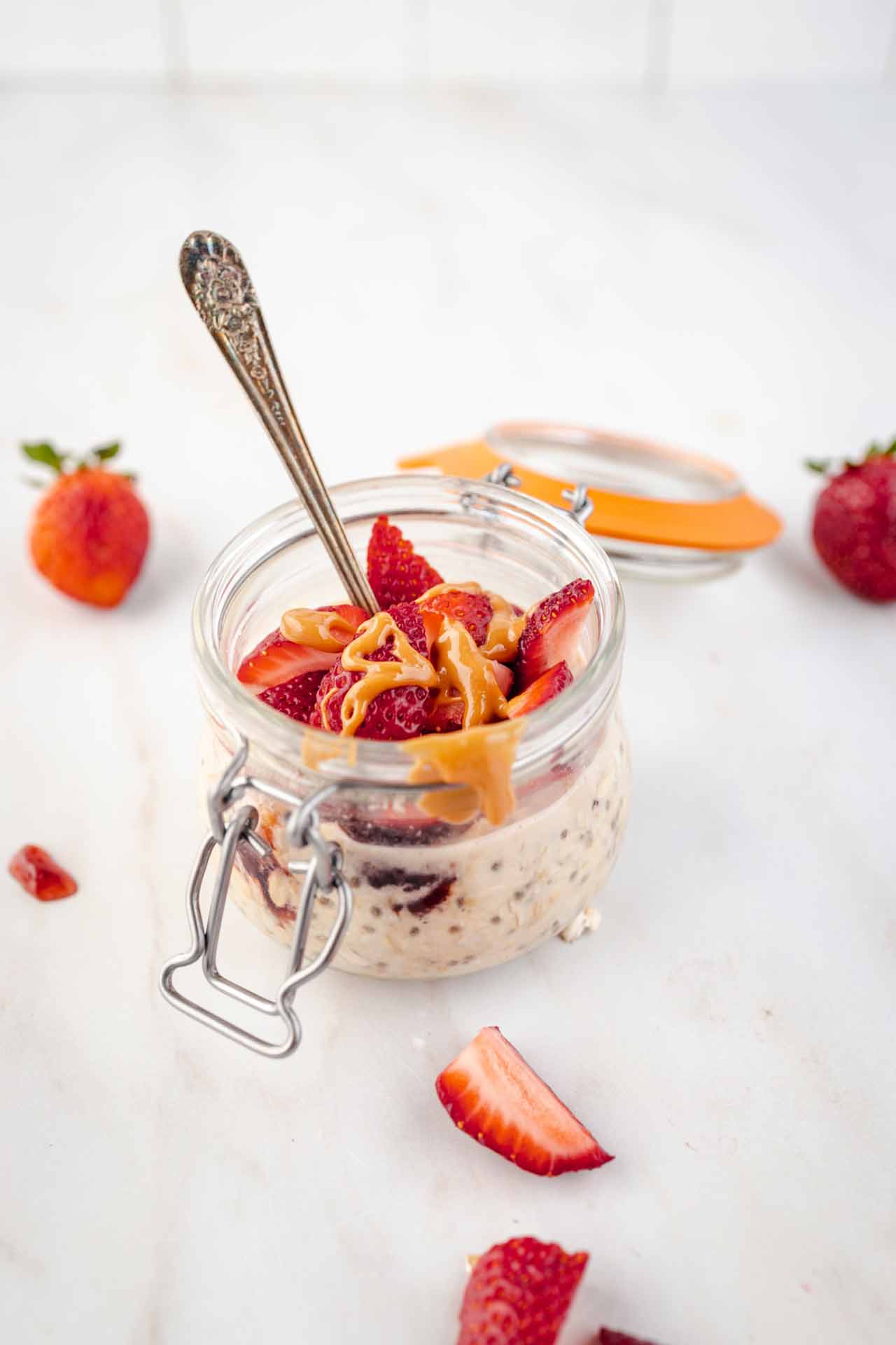 Peanut Butter and Jelly Overnight Oats Recipe