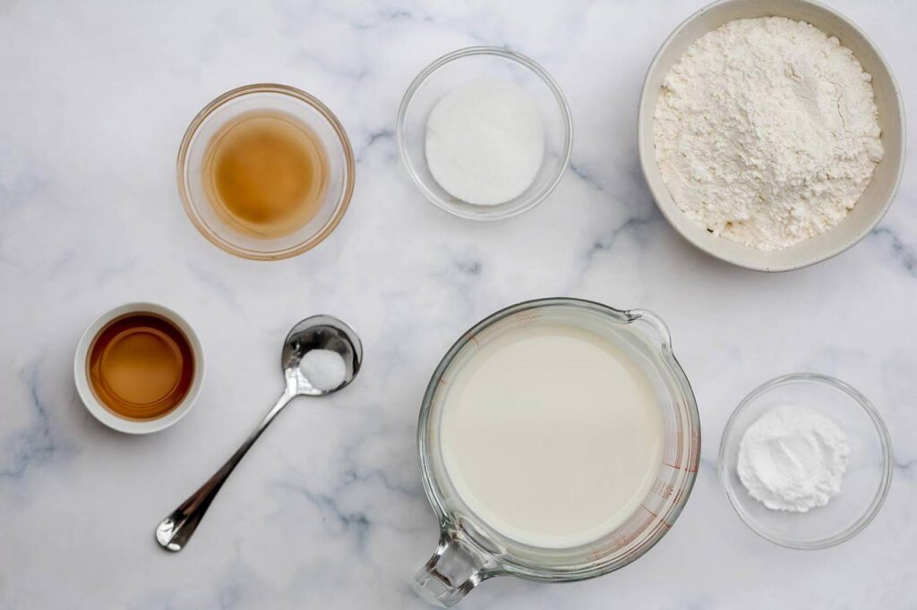 Air fryer pancake ingredients.