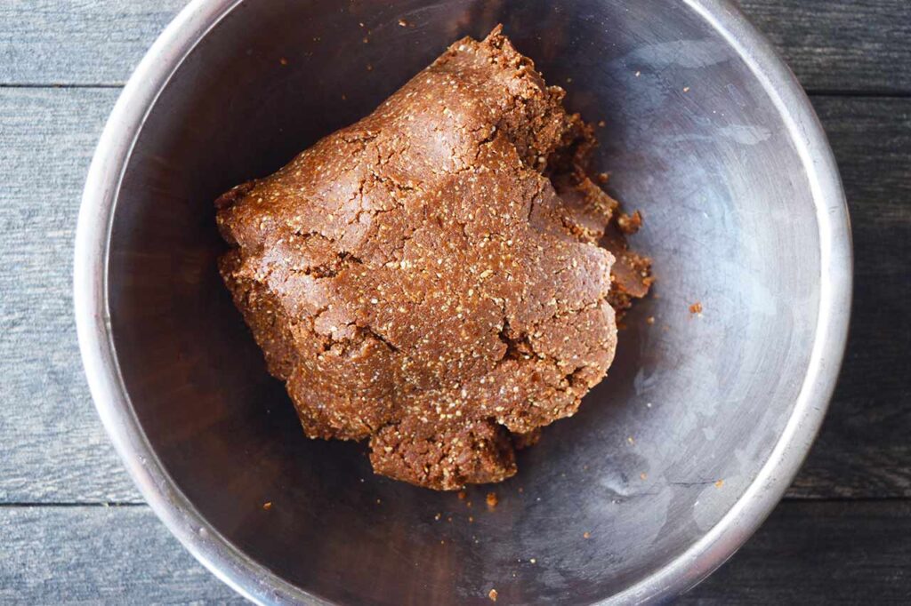 Date And Oat Energy Ball dough in a bowl.