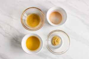 Dressing ingredients for this Mango Blueberry Salad Recipe.