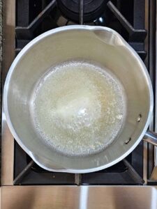 Butter melted in a pot.