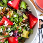Strawberry, Pistachio, And Goat Cheese Salad With Strawberry Vinaigrette