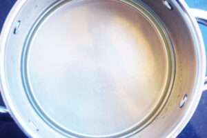 A pot with brine in it.