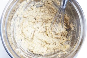 Thickened batter after resting.