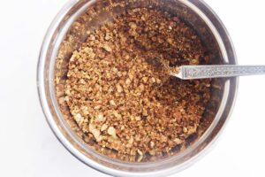 Mixed Pangrattato in a mixing bowl.