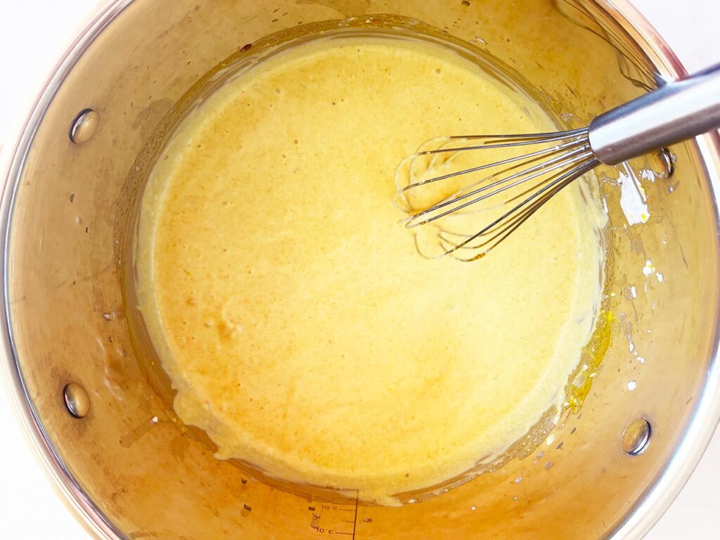 Curry sauce whisked together.