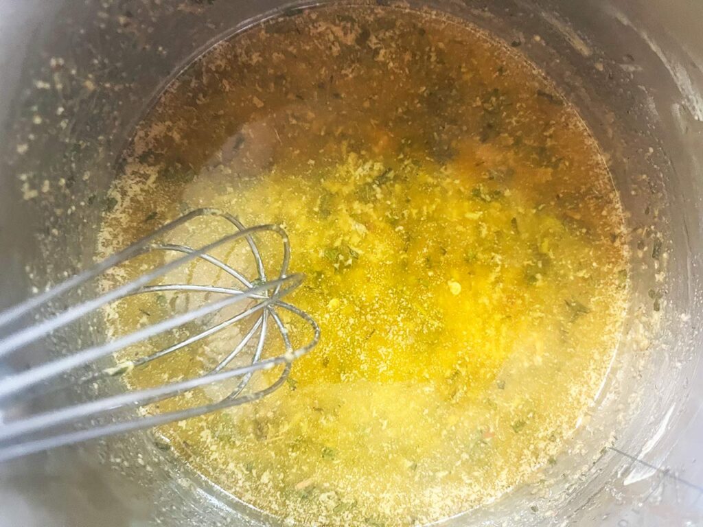 The completed, melted, cowboy butter.