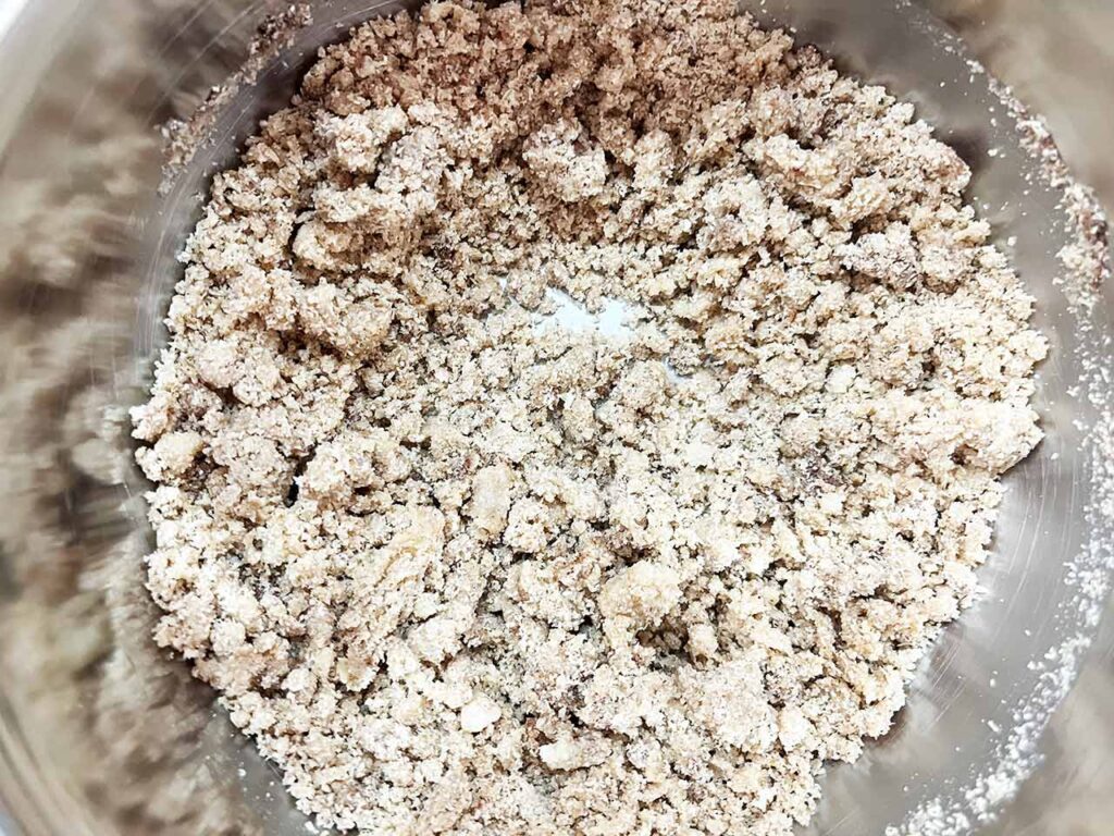 Mixed Custard Pie crust ingredients.
