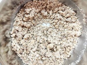 Mixed Custard Pie crust ingredients.