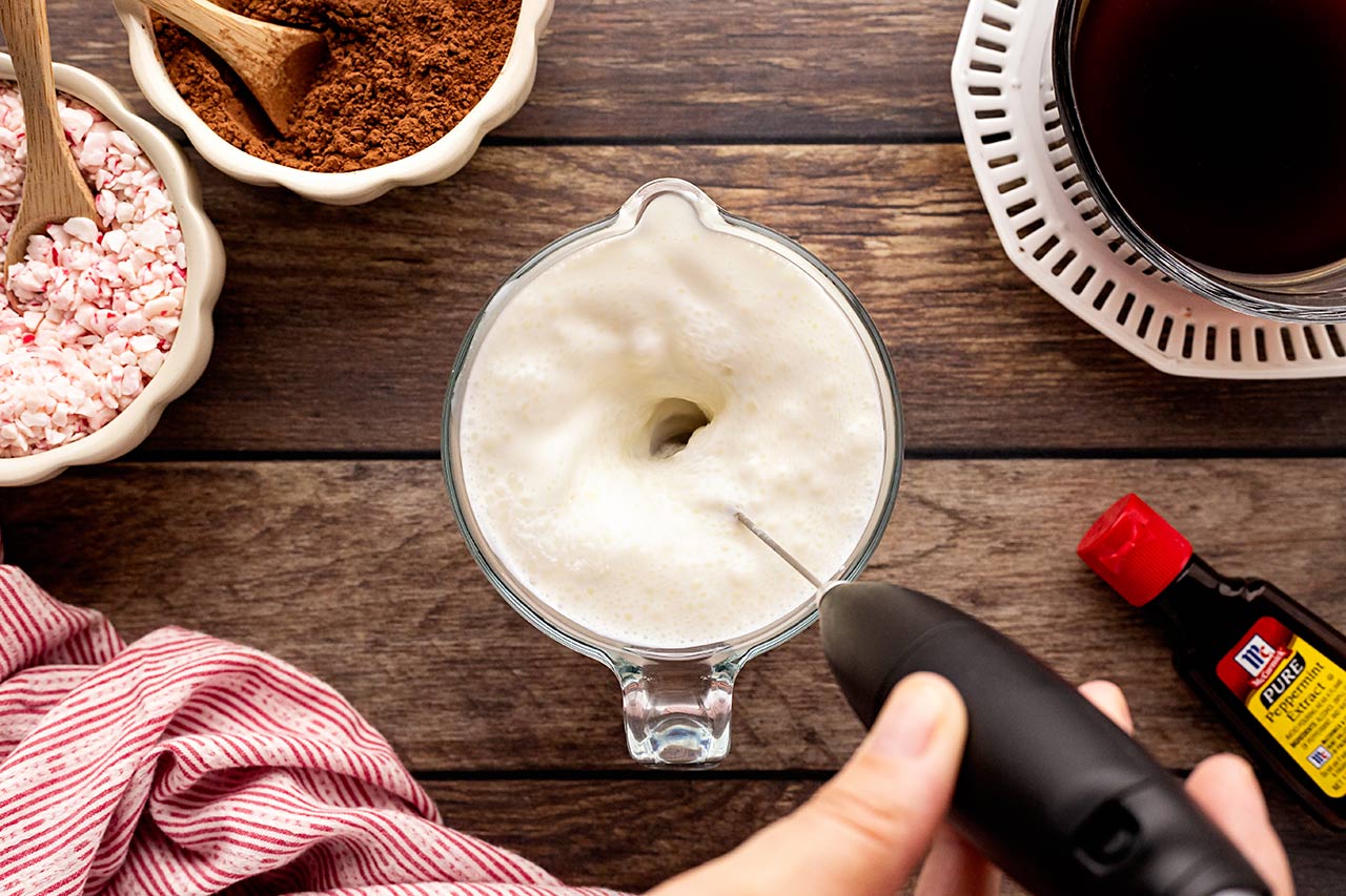 Frothing your milk.